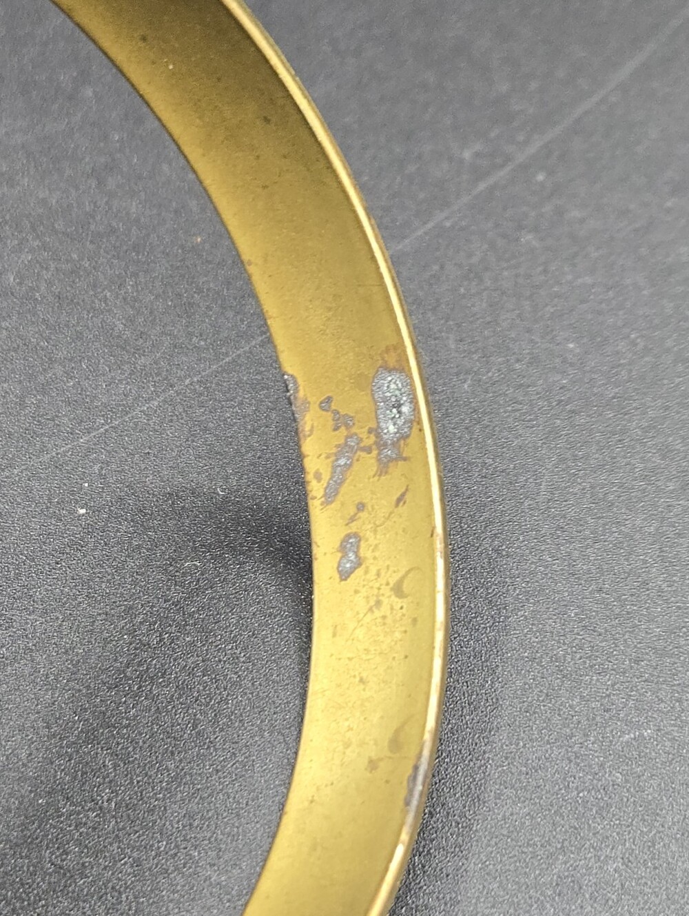 Vintage Etched Brass Bracelet/ Bangle - Picture 5 of 6